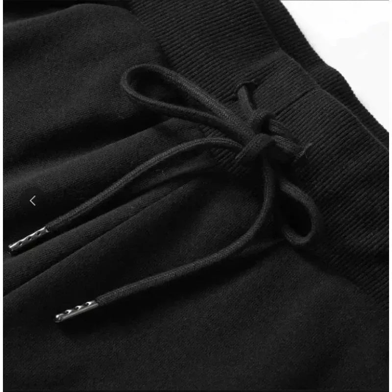 American Style Street Cotton Loose Casual Wide Leg Pants, High Waisted Shorts Suitable for Both Men and Women