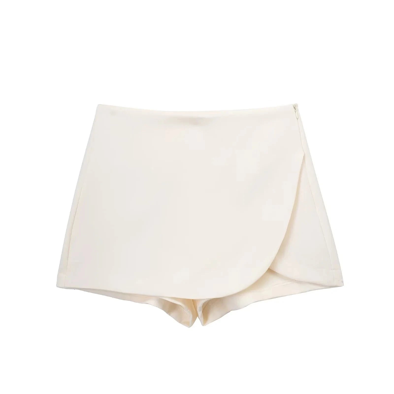 HXAO Women's Skirt Shorts Summer Beige Black Skirt Pants Woman Office High Waist Skort For Women Asymmetrical Pink Brown Skirt