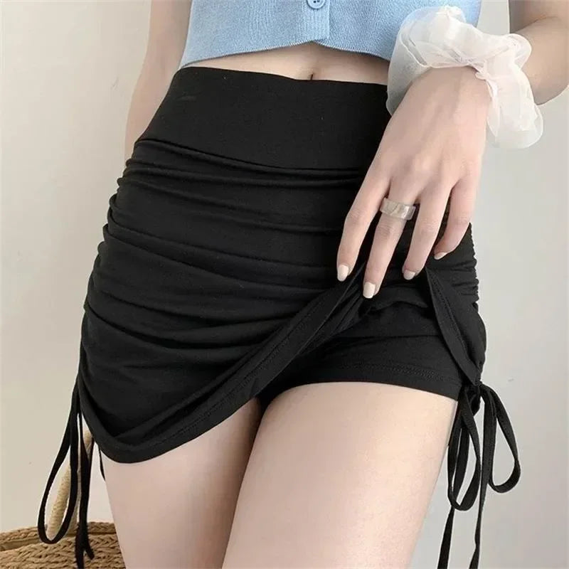2026 Latin Dance Skirt for Women Spring Summer New High Waist Drawstring A-line Dance Practice Skirt