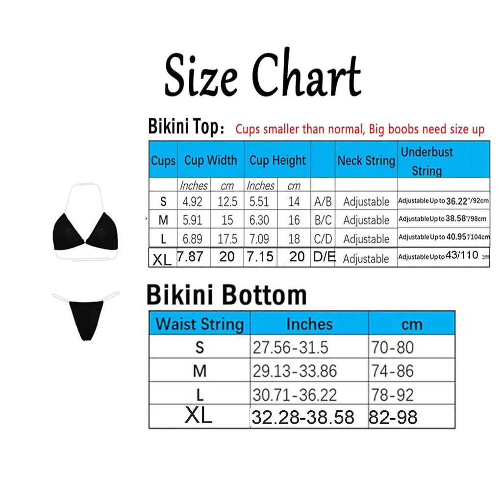2026 Bikini Clear Straps Cheeky Brazilian Micro Bikinis Swimsuit for Women Sexy Hanging Neck Triangle Girl Swimwear Boquin