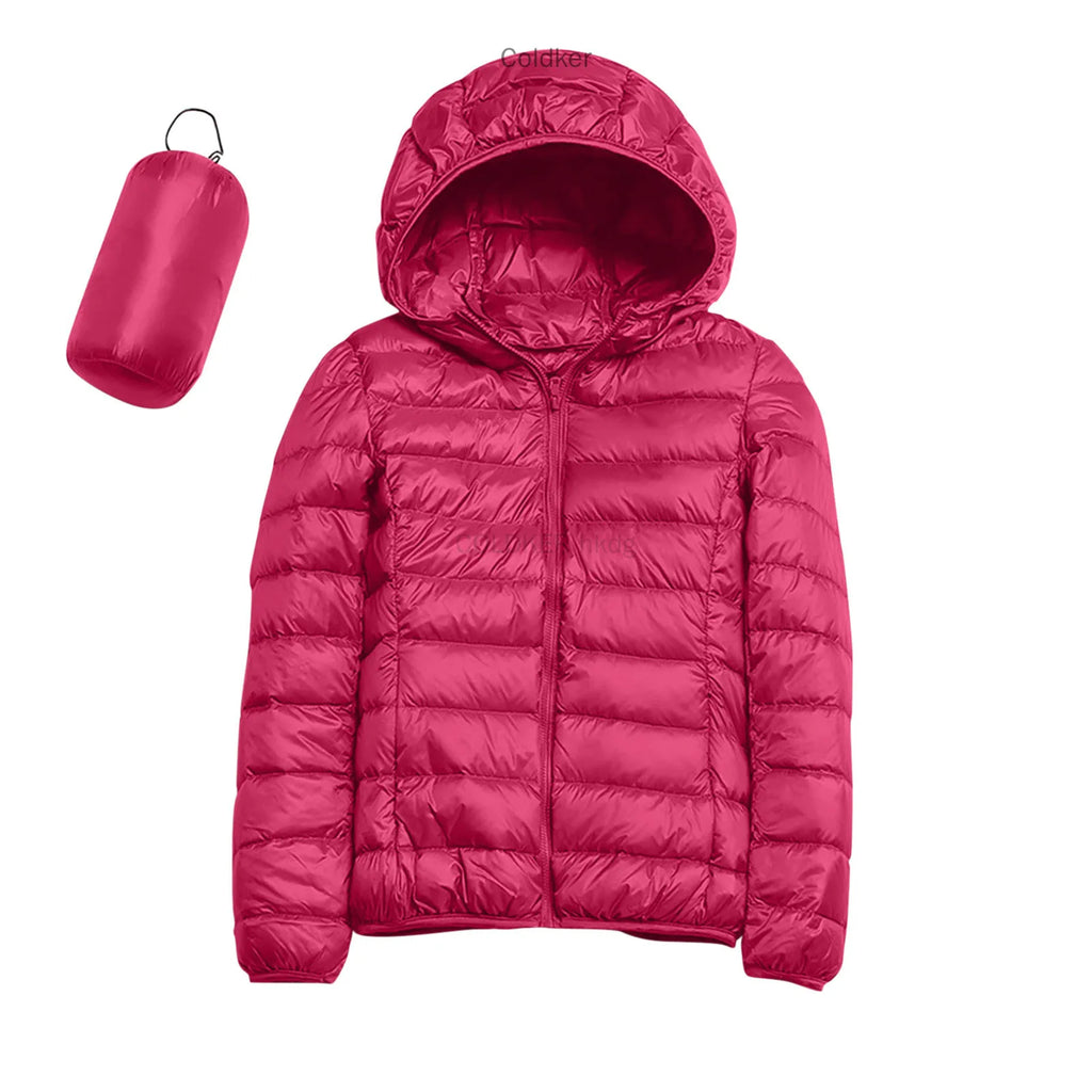 Down Jacket Women Coat Autumn Winter Jackets For Girls Warm Quilted Parka Ladies And Light Female Ultralight Hooded Plus Size