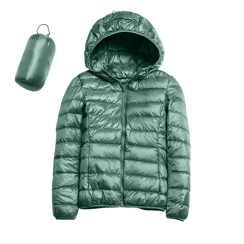 Down Jacket Women Coat Autumn Winter Jackets For Girls Warm Quilted Parka Ladies And Light Female Ultralight Hooded Plus Size