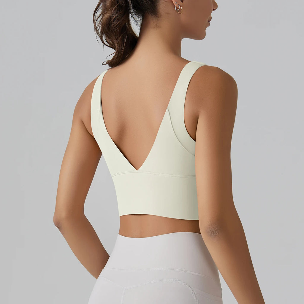 Yoga Bra Underwear Women Summer Shockproof Bra Beautiful Back Sports Running External Wear Training Fitness Yoga Tank Top Bra