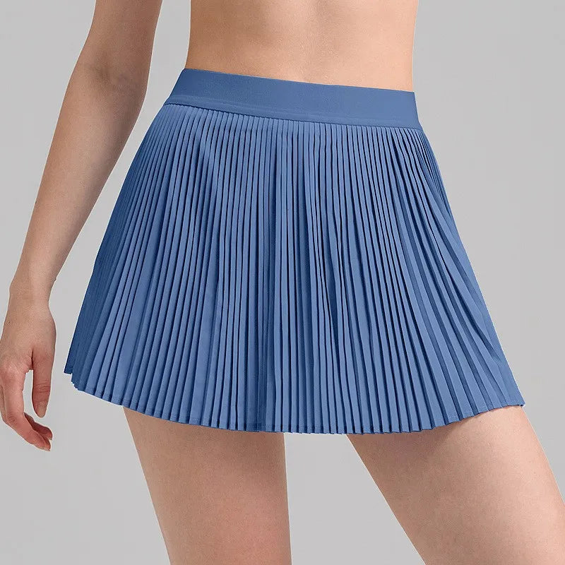 New Summer High-waist Tennis Skirt for Women's Organ Pleated Skirt for Anti-light Speed Drying Running Sun Protection Skirt