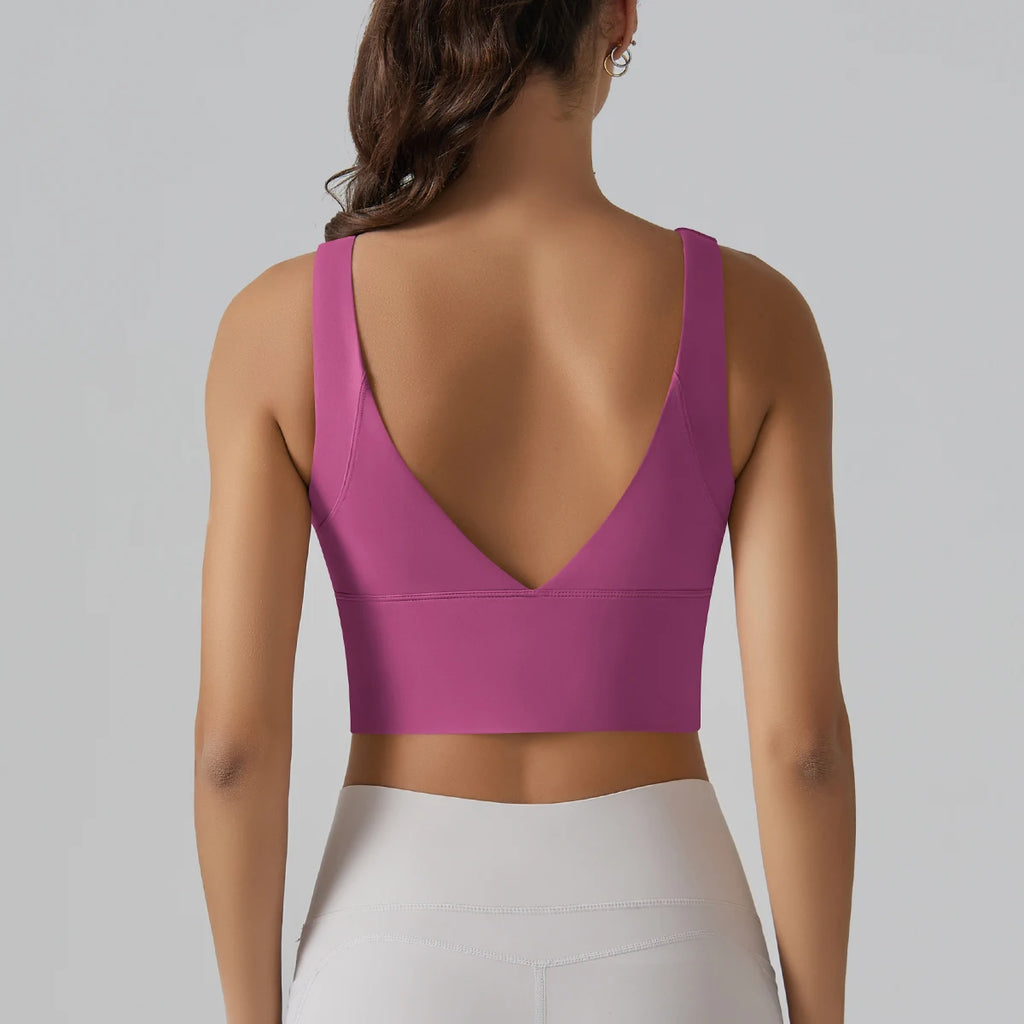 Yoga Bra Underwear Women Summer Shockproof Bra Beautiful Back Sports Running External Wear Training Fitness Yoga Tank Top Bra