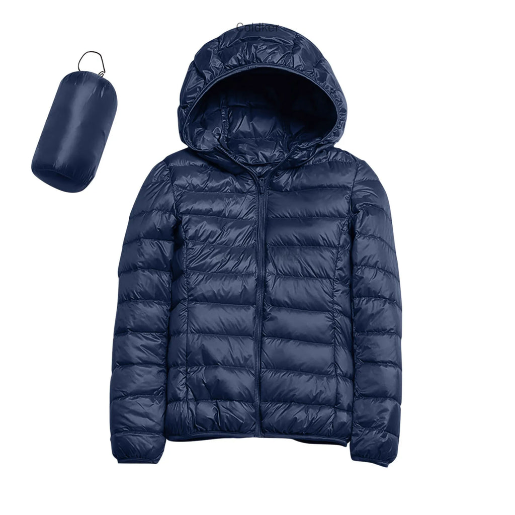 Down Jacket Women Coat Autumn Winter Jackets For Girls Warm Quilted Parka Ladies And Light Female Ultralight Hooded Plus Size